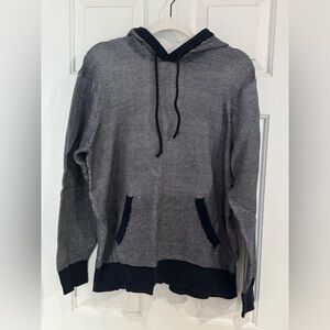 Old Navy Women's Blue & White Striped Hooded Pullover XL